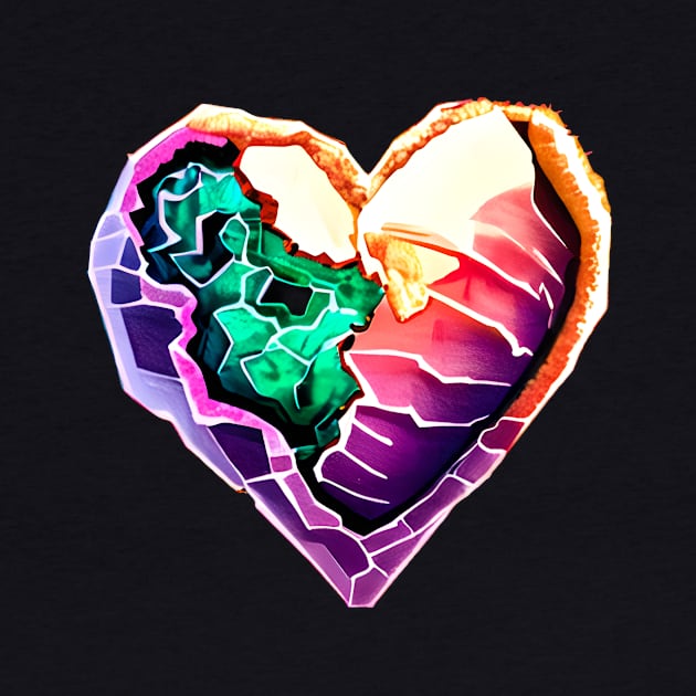 Geode Heart - Rockhound - Gelologist by Crimson Leo Designs